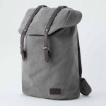 Grey Flap Backpack Straps